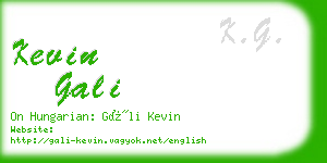 kevin gali business card